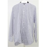 COMME des GARCONS HOMME PLUS  / ストライプノーカラー長袖シャツ 【中古】 T-20-09-26-024-CD-to-IN-ZH