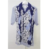 COMME des GARCONS SHIRT  / t-sleeved multi-patterned shirt 【中古】20-09-28-004t-1-BL-CD0-OD-ZT1001H