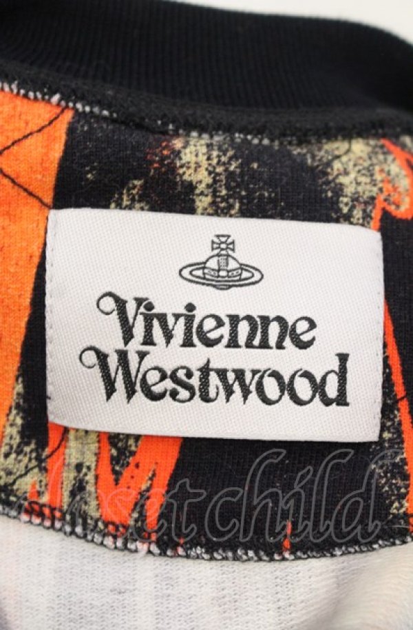 画像4: ヴィヴィアンウエストウッド 中古 / Raglan Flame Sweat スウェット  ブラック×オレンジ系  O-25-08-03-024-to-IG-OS (4)