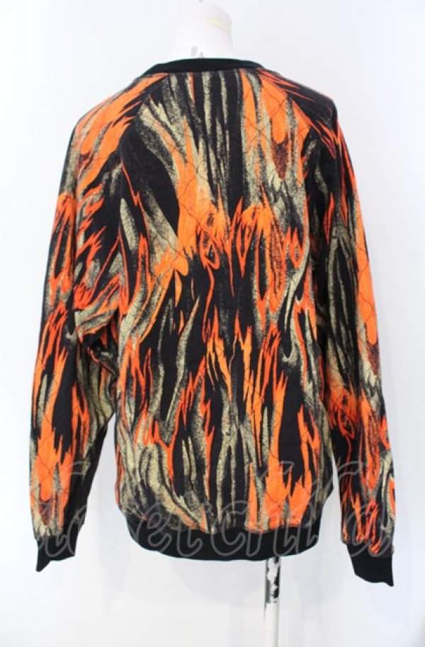 画像3: ヴィヴィアンウエストウッド 中古 / Raglan Flame Sweat スウェット  ブラック×オレンジ系  O-25-08-03-024-to-IG-OS (3)