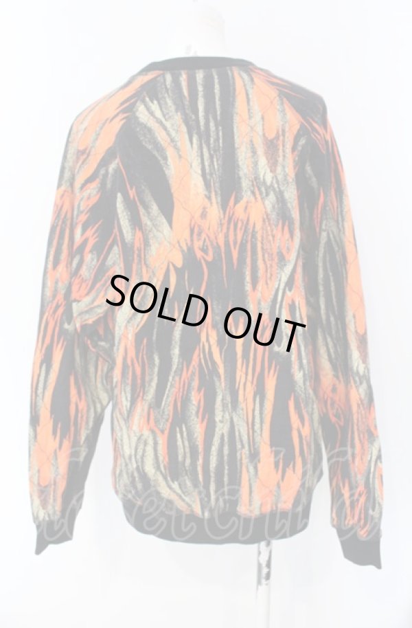 画像3: ヴィヴィアンウエストウッド 中古 / Raglan Flame Sweat スウェット  ブラック×オレンジ系  O-25-08-03-024-to-IG-ZH (3)