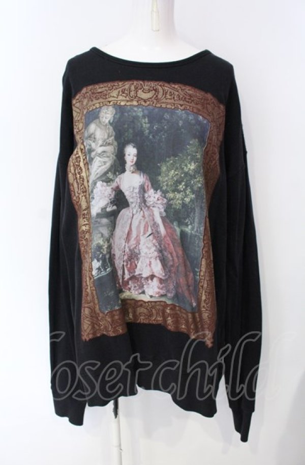 画像1: ANGLOMANIA 中古 / MADAME De POMPADOURスウェット M ブラック  O-25-08-03-022-to-IG-OS (1)
