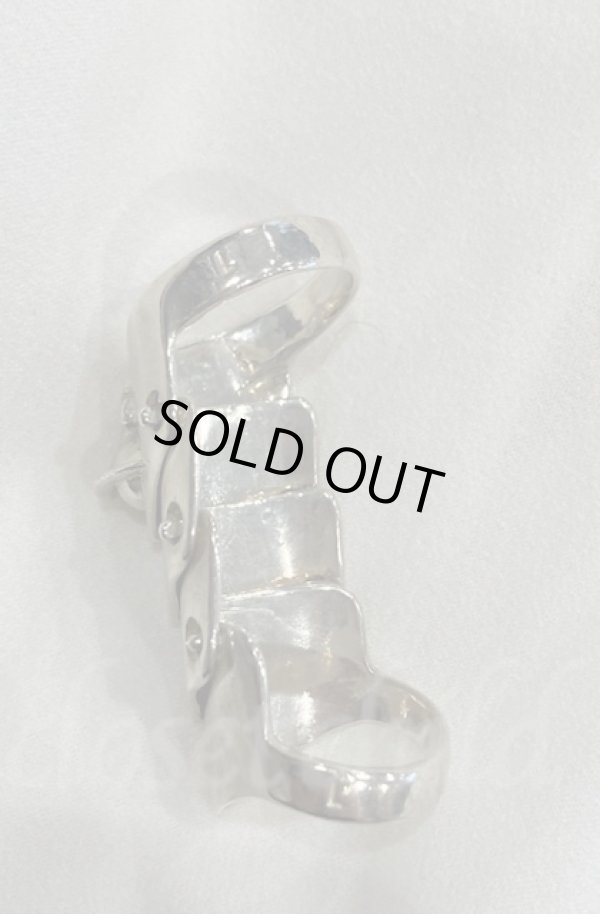 画像5: ヴィヴィアンウエストウッド 中古 / 旧アーマーリング L（上:約10号 下:約17.5号） シルバー  O-25-09-14-094-ac-YM-OS (5)