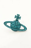 画像1: ヴィヴィアンウエストウッド 中古 / レジンオーブクラッチピン  ブルーｘブラック  O-26-06-21-066-gd-YM-OS (1)