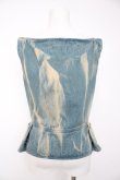 画像2: ヴィヴィアンウエストウッド 中古 / Monday Peplum Denim Vest 44 サックス  Y-26-10-14-004-to-YM-ZY (2)