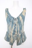 画像1: ヴィヴィアンウエストウッド 中古 / Monday Peplum Denim Vest 44 サックス  Y-26-10-14-004-to-YM-ZY (1)