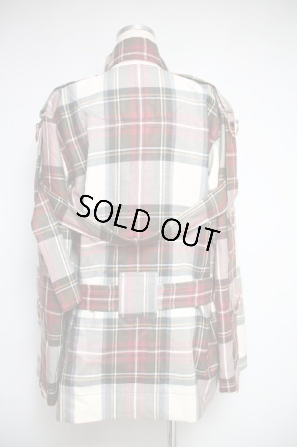 画像2: 【SALE】【10%OFF】タータンチェックボンテージジャケット ANGLOMANIA 中古   21-11-07-172h-1-jc-IN-ZH (2)