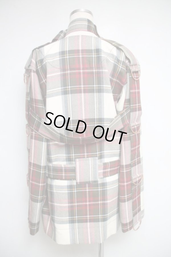 画像2: タータンチェックボンテージジャケット ANGLOMANIA 中古   22-01-23-075h-1-jc-IN-ZT181 (2)