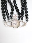 画像3: BLACK AGATE THREE ROW BAS RELIEF CHOKE ヴィヴィアンウエストウッド 中古   22-02-27-151h-1-nl-OD-ZH (3)