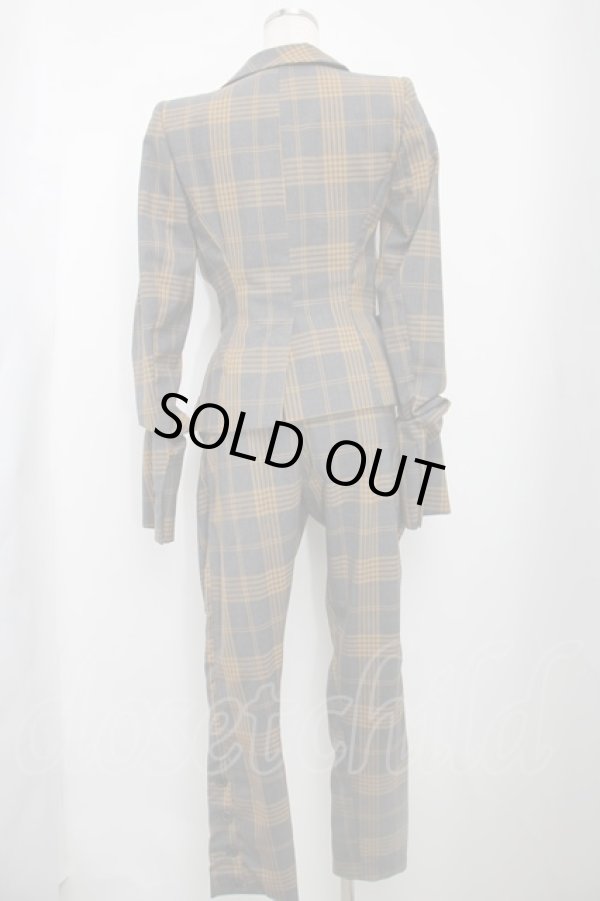 画像2: タータンチェックアルコホリックジャケットセットアップ ヴィヴィアンウエストウッド 中古   22-09-11-020h-1-jc-IN-ZH (2)