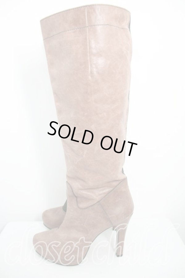 画像3: 【SALE】【36%OFF】レザーバイカラーロングブーツ ヴィヴィアンウエストウッド 中古   H-23-01-29-151-sh-OD-ZH (3)