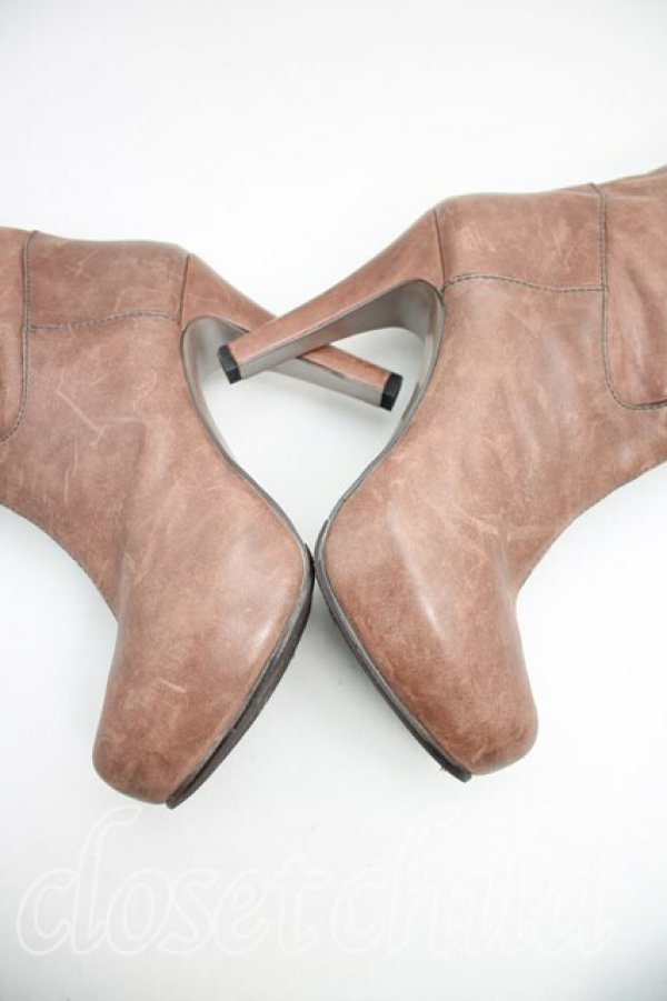 画像8: 【SALE】【36%OFF】レザーバイカラーロングブーツ ヴィヴィアンウエストウッド 中古   H-23-01-29-151-sh-OD-ZH (8)