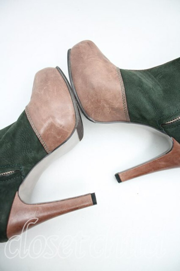 画像9: 【SALE】【36%OFF】レザーバイカラーロングブーツ ヴィヴィアンウエストウッド 中古   H-23-01-29-151-sh-OD-ZH (9)