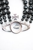 画像3: BLACK AGATE THREE ROW BAS RELIEF CHOKE ヴィヴィアンウエストウッド 中古   23-05-14-135h-1-nl-OD-ZH (3)