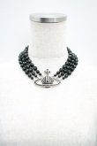 画像5: BLACK AGATE THREE ROW BAS RELIEF CHOKE ヴィヴィアンウエストウッド 中古   23-05-14-135h-1-nl-OD-ZH (5)