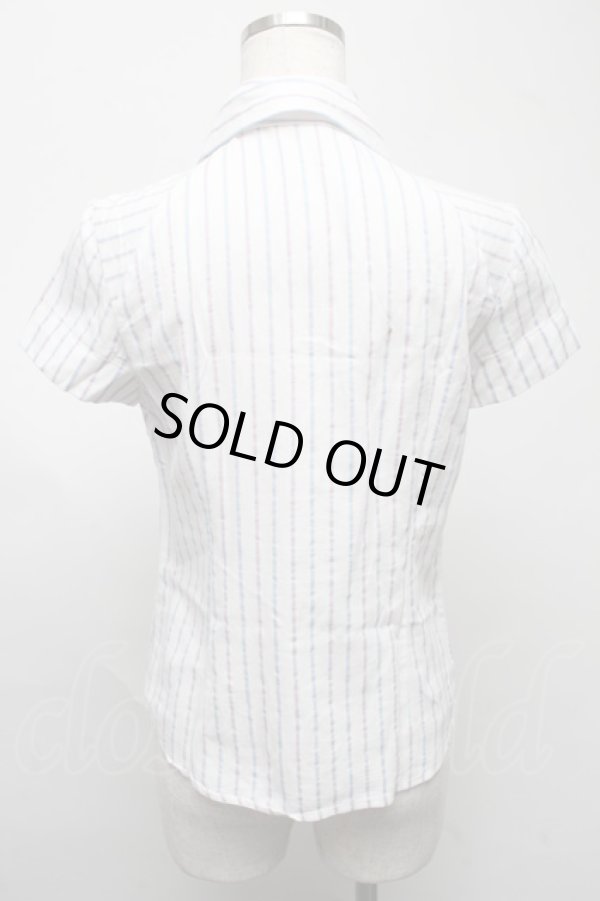 画像2: ヴィヴィアンウエストウッド 中古 / ストライプシャツ 2 白  S-25-07-13-022-bl-AS-ZS (2)