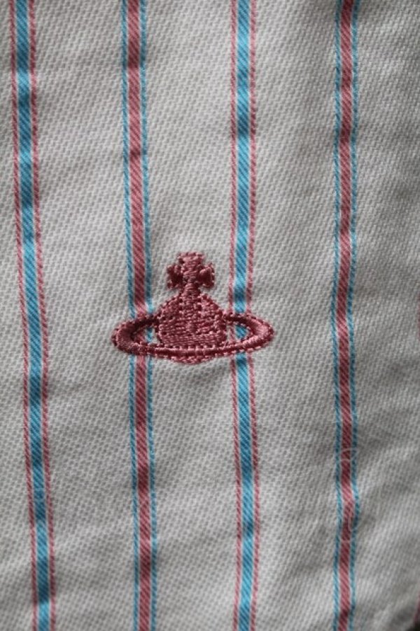 画像3: ヴィヴィアンウエストウッド 中古 / ストライプシャツ 2 白  S-25-07-13-022-bl-AS-ZS (3)