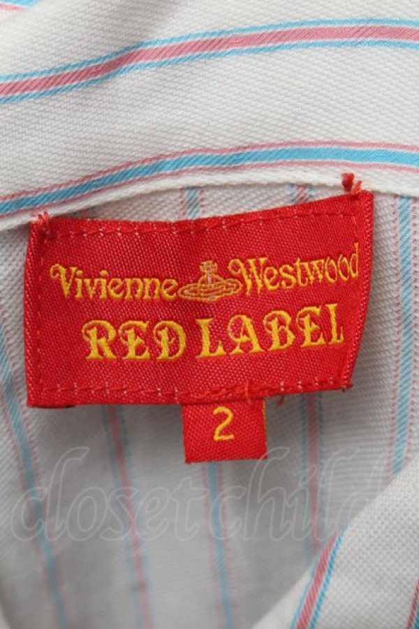 画像6: ヴィヴィアンウエストウッド 中古 / ストライプシャツ 2 白  S-25-07-13-022-bl-AS-ZS (6)