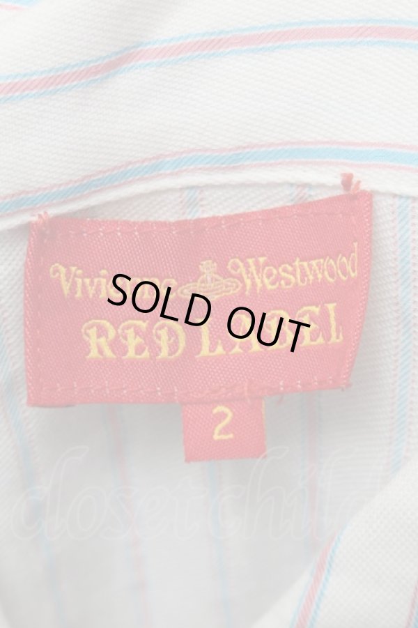 画像6: ヴィヴィアンウエストウッド 中古 / ストライプシャツ 2 白  S-25-07-13-022-bl-AS-ZS (6)