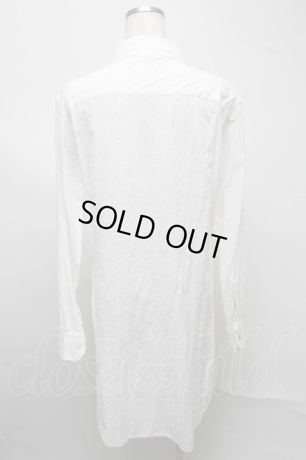 画像2: ヴィヴィアンウエストウッド MAN 中古 / アイレットレースシャツ 46 白  S-25-07-13-023-bl-AS-ZY (2)