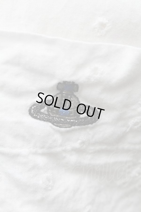 画像3: ヴィヴィアンウエストウッド MAN 中古 / アイレットレースシャツ 46 白  S-25-07-13-023-bl-AS-ZY (3)