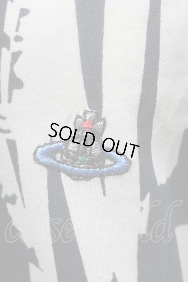 画像3: ヴィヴィアンウエストウッド 中古 / 総柄Tシャツ L 紺ｘ白  S-25-07-13-003-to-AS-ZY (3)