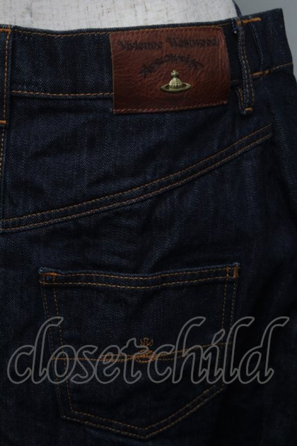 画像4: ANGLOMANIA 中古 / スクイグルデニムスカート 27 紺  S-25-07-13-028-sk-AS-ZS (4)