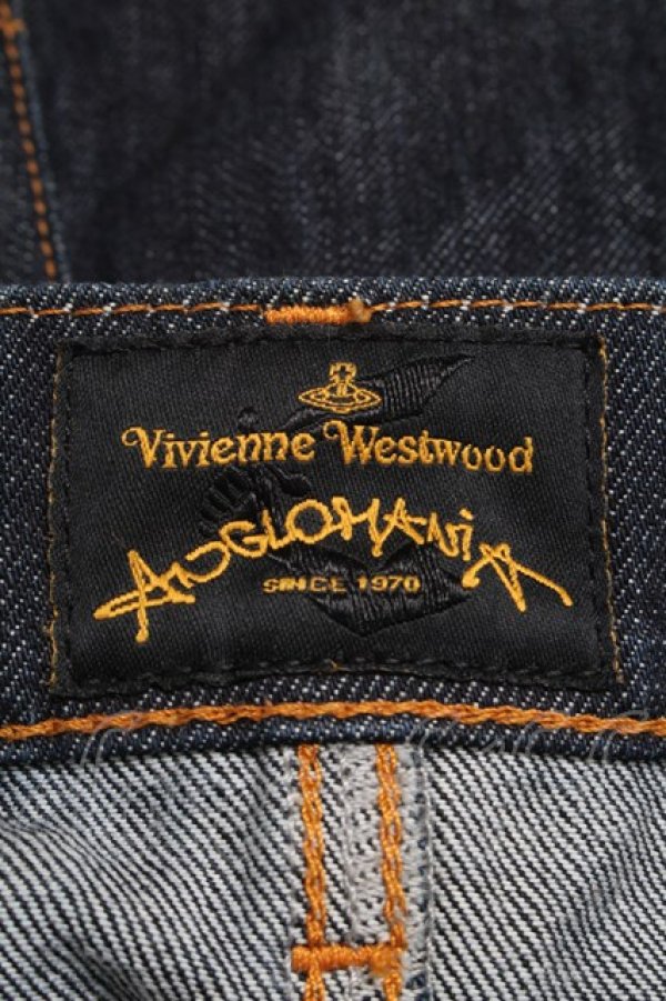 画像6: ANGLOMANIA 中古 / スクイグルデニムスカート 27 紺  S-25-07-13-028-sk-AS-ZS (6)