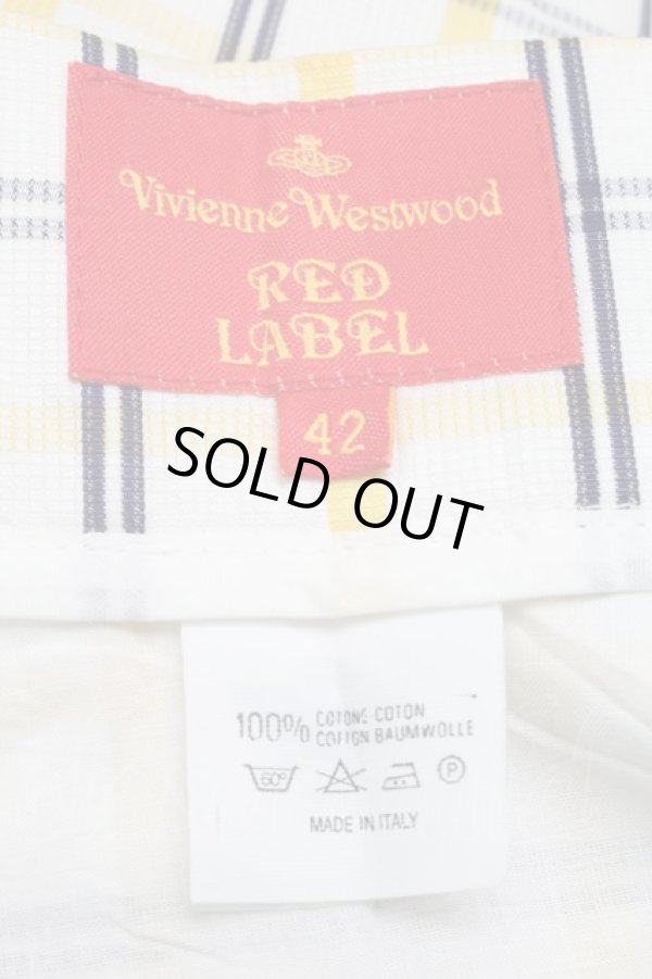 画像3: ヴィヴィアンウエストウッド 中古 / チェックタイトスカート 42 イエロー  S-25-07-13-029-sk-AS-ZH (3)