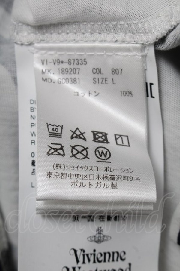 画像6: ヴィヴィアンウエストウッド 中古 / 総柄Tシャツ L 紺x白  S-25-07-13-003-to-AS-ZY (6)