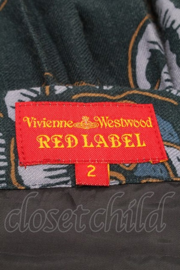 画像3: ヴィヴィアンウエストウッド 中古 / 総柄スカート 2 紺  S-25-07-13-030-sk-AS-ZS (3)