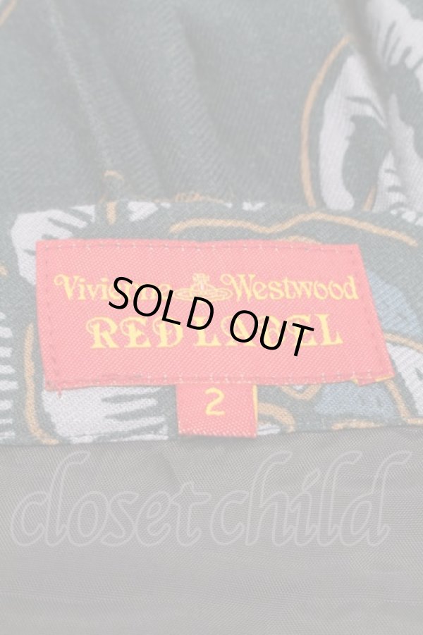 画像3: ヴィヴィアンウエストウッド 中古 / 総柄スカート 2 紺  S-25-07-13-030-sk-AS-ZS (3)