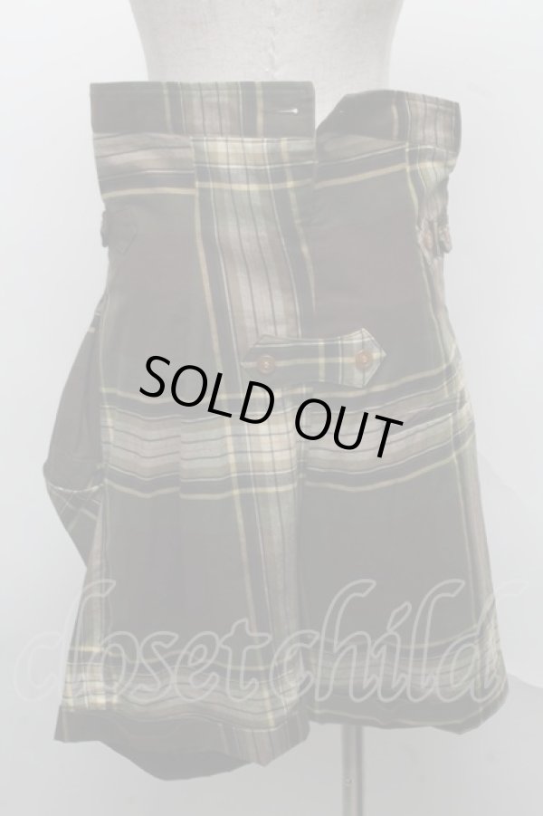 画像2: ヴィヴィアンウエストウッド 中古 / チェックショートパンツ 38 グリーンxブラウン  S-25-07-13-034-pa-AS-ZH (2)