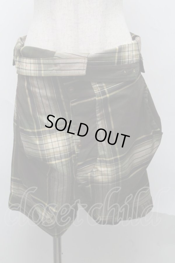 画像3: ヴィヴィアンウエストウッド 中古 / チェックショートパンツ 38 グリーンxブラウン  S-25-07-13-034-pa-AS-ZH (3)