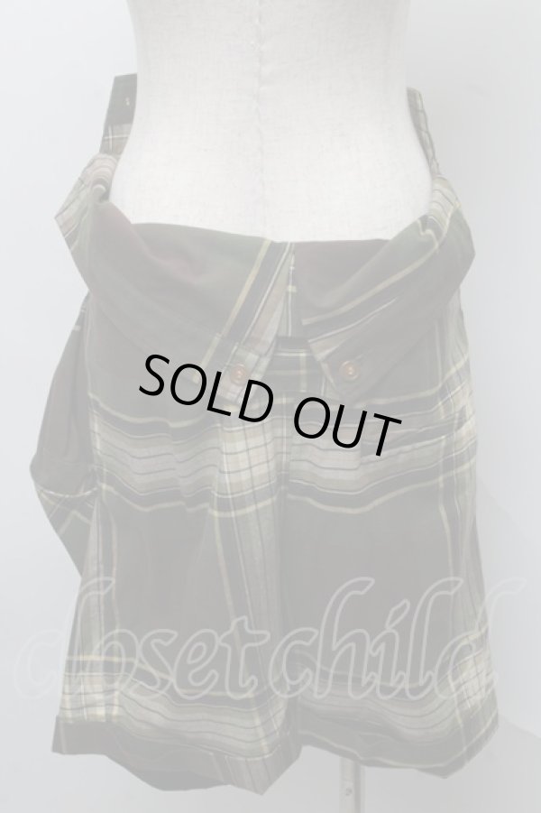 画像4: ヴィヴィアンウエストウッド 中古 / チェックショートパンツ 38 グリーンxブラウン  S-25-07-13-034-pa-AS-ZH (4)