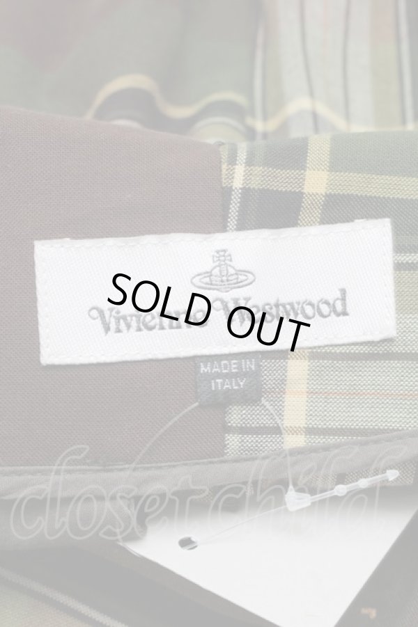 画像5: ヴィヴィアンウエストウッド 中古 / チェックショートパンツ 38 グリーンxブラウン  S-25-07-13-034-pa-AS-ZH (5)