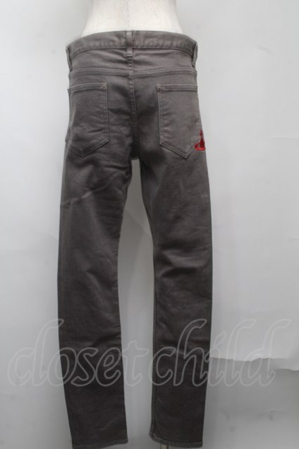 画像2: ヴィヴィアンウエストウッド MAN 中古 / オーブ刺繍デニムパンツ 44 グレー  S-25-07-13-040-pa-AS-ZY (2)