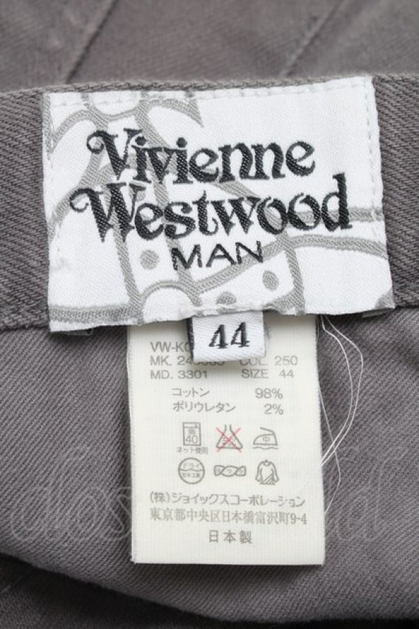 画像4: ヴィヴィアンウエストウッド MAN 中古 / オーブ刺繍デニムパンツ 44 グレー  S-25-07-13-040-pa-AS-ZY (4)