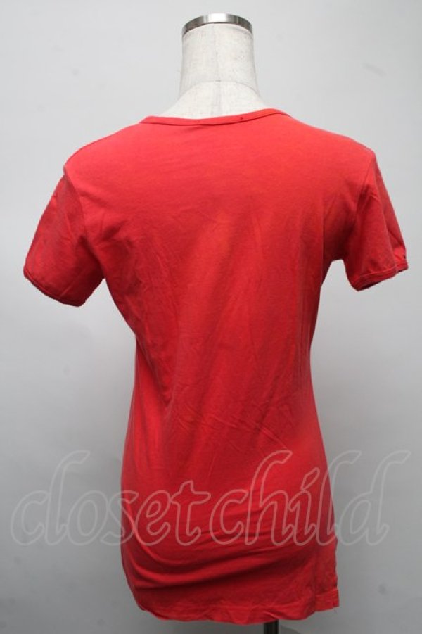 画像2: ヴィヴィアンウエストウッド 中古 / ARプリントカットソー  赤  S-25-07-13-006-to-AS-ZS (2)