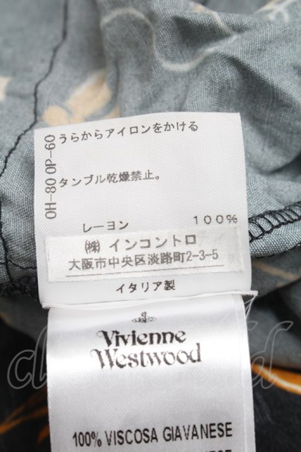 画像5: ヴィヴィアンウエストウッド 中古 //総柄ワンピース 40 黒  S-25-07-13-009-op-AS-ZS (5)