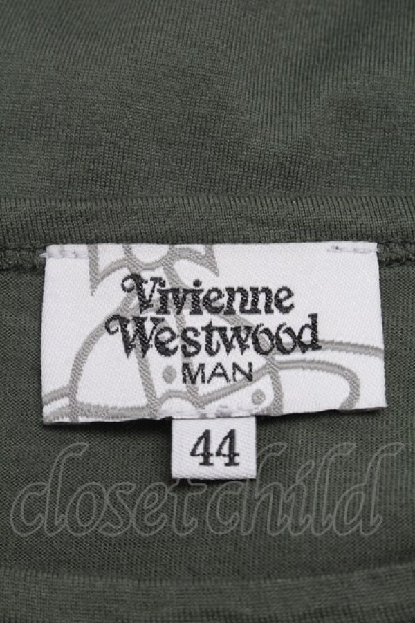 画像4: ヴィヴィアンウエストウッド MAN 中古 / フリーダムファイタークラシック半袖Tシャツ 44 カーキ  S-25-07-13-010-ts-AS-ZS (4)