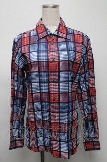 ヴィヴィアンウエストウッド MAN 中古 / チェックシャツ 46 オレンジｘ紺  S-25-07-13-013-ts-AS-ZS USED】 Vivienne Westwood MAN チェックシャツ / 44 / メンズS
