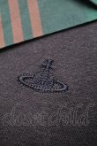 画像3: ヴィヴィアンウエストウッド 中古 / 単色オーブ刺繍&チェック襟ポロカットソー 2 紺  S-25-07-13-020-to-SZ-ZS (3)