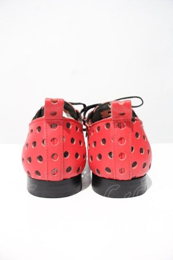 画像3: COMME des GARCONS / 血と薔薇パンチングレザーシューズ 25CM 赤Ｘ黒 I-24-03-19-007-sh-HD-ZI (3)