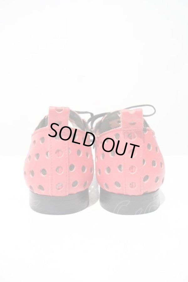 画像3: COMME des GARCONS / 血と薔薇パンチングレザーシューズ 25CM 赤Ｘ黒 I-24-03-19-007-sh-HD-ZI (3)