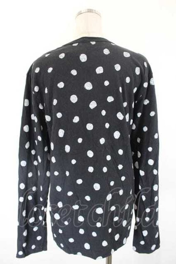 画像2: COMME des GARCONS / ドット長袖カットソー  黒Ｘ白 I-26-07-29-019-to-SA-ZI (2)