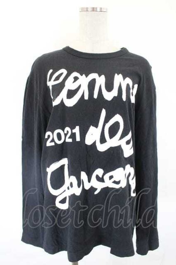 画像1: COMME des GARCONS / 筆記体プリントカットソー L 黒Ｘ白 I-26-07-29-020-to-SA-ZI (1)