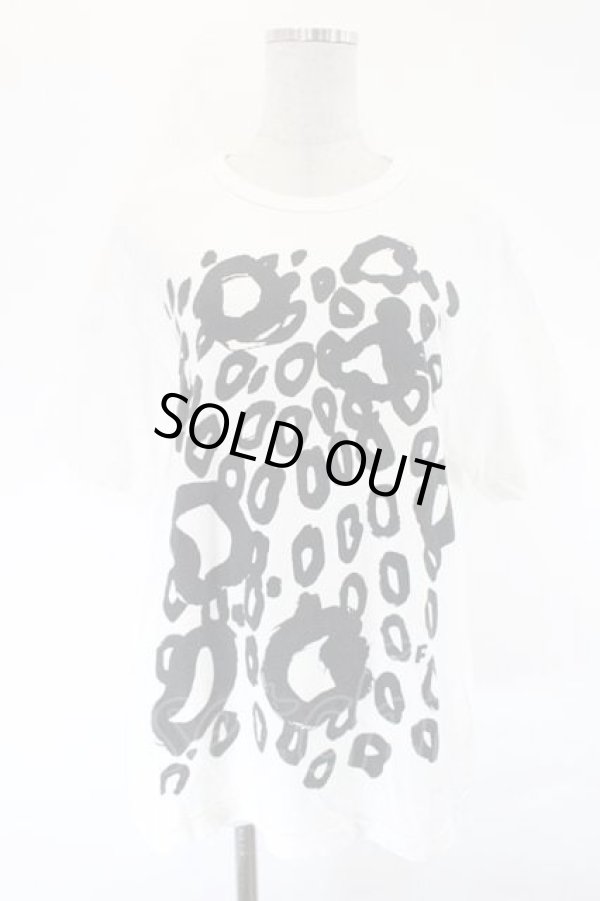 画像1: COMME des GARCONS / まるプリントＴシャツ L 白Ｘ黒 I-26-07-29-003-to-SA-ZH (1)