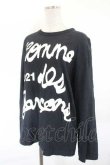画像3: COMME des GARCONS / 筆記体プリントカットソー L 黒Ｘ白 I-26-07-29-020-to-SA-ZI (3)