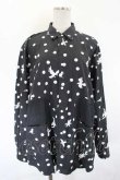 画像1: COMME des GARCONS / ＦＩＬＩＰ　ＰＡＧＷＳＫＩプリント長袖シャツ S 黒Ｘ白 I-26-07-29-022-bl-SA-ZI (1)